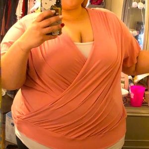 Lane Bryant Pink Casual Blouse
